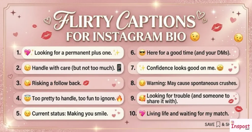 Flirty Captions For Instagram Bio