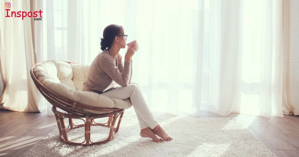 Relaxing Alone Captions