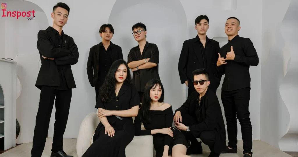 Trendy Black Outfit Captions