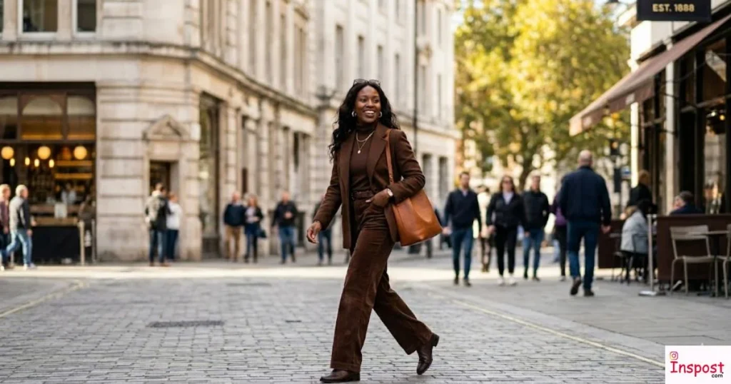 Bold Captions For Brown Outfits