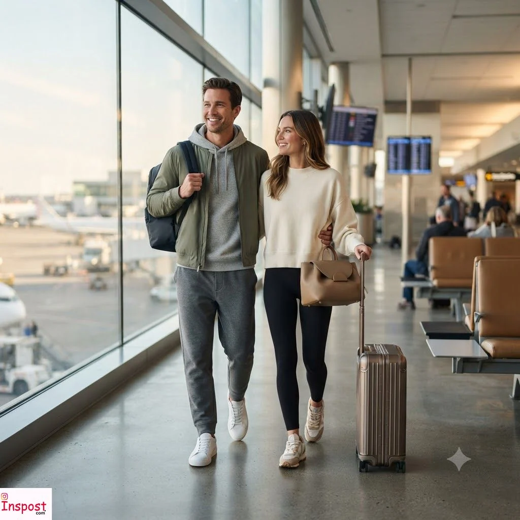 Airport Couple Outfit Captions