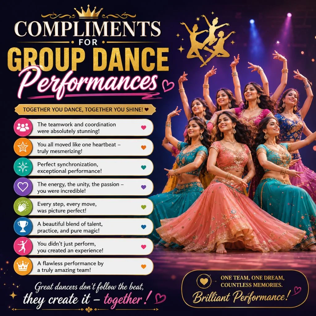 Compliments For Group Dance Performances