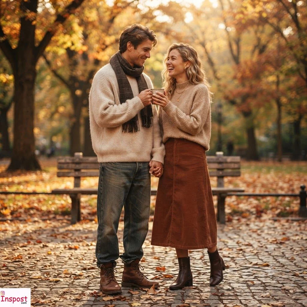 Cozy Sweater Couple Outfit Captions