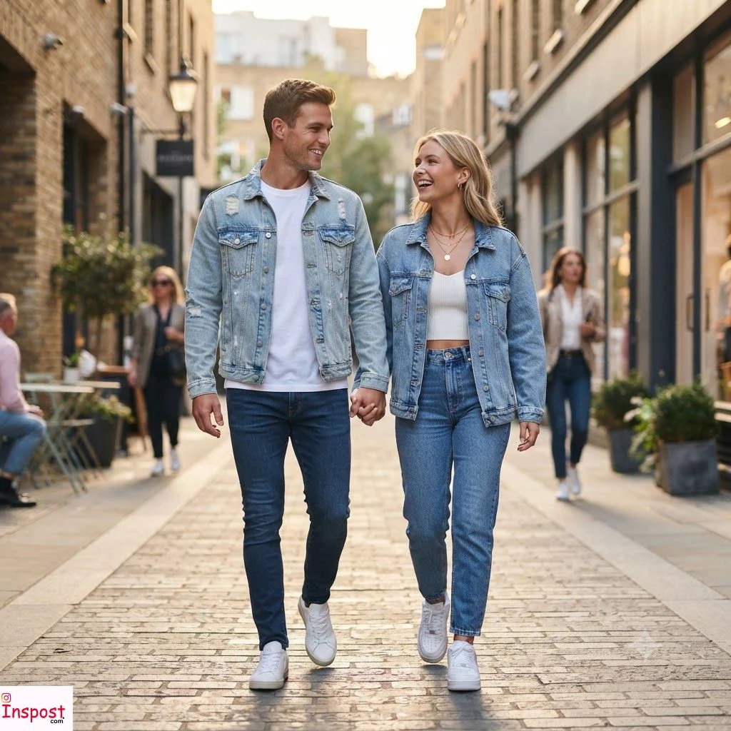Denim Couple Outfit Captions