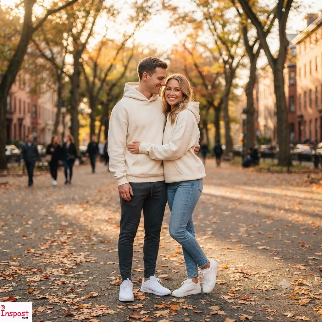 Matching Hoodie Couple Outfit Captions
