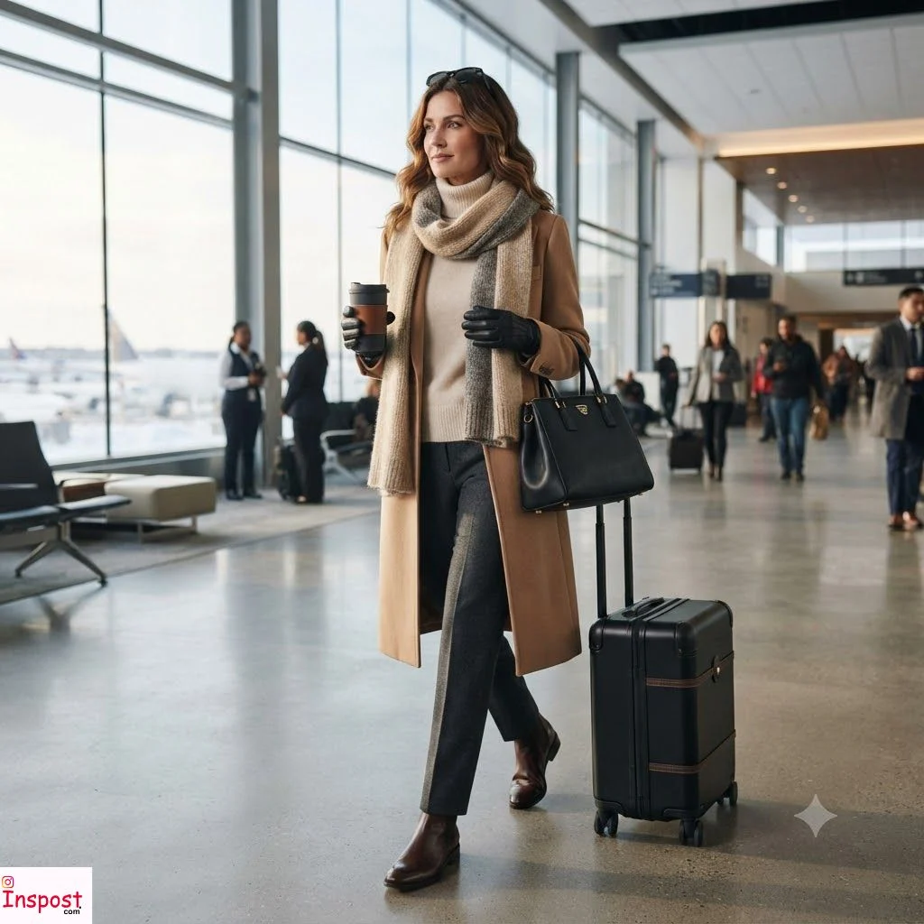 Winter Airport Outfits