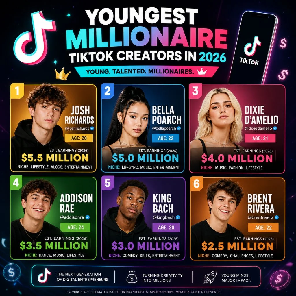 Youngest Millionaire Tiktok Creators 1